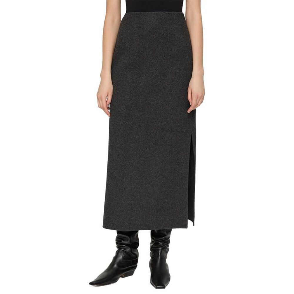Lafayette 148 New York Womens  High Waisted Wool & Cashmere-Blend Midi Skirt
